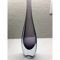 Strombergshyttan Vase Signiert Stromberg Lila Schweden Sammlerstück Selten Glas von BuymeByNona