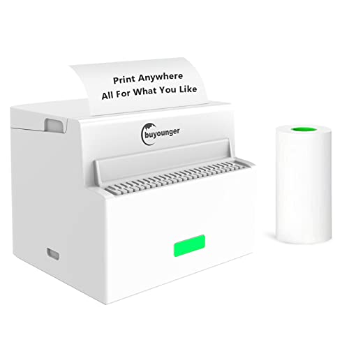 Buyounger Mini Drucker Mobiler Fotodrucker für Smartphone Multifunktionsgerät Bluetooth Drucker Klein Handy Sticker Drucker Thermodrucker USB Taschen Label Drucker Weiss ohne Patrone Buyounger Mini Drucker Mobiler Fotodrucker für Smartphone Multifunktionsgerät Bluetooth Drucker Klein Handy Sticker Drucker Thermodrucker USB Taschen Label Drucker Weiss ohne Patrone von Buyounger