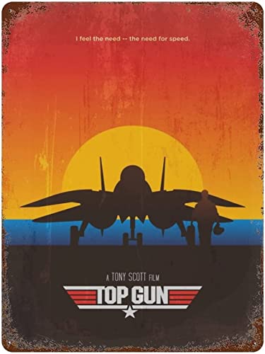 Buywell Top Gun 2 Maverick Movies (6) Metall-Blechschilder, kreative Blechschilder, lustige Neuheit, Metallschilder, Vintage-Wanddekoration, Zuhause, Tür, Garten, Bar, Restaurant, Café, Büro, Geschäft von Buywell