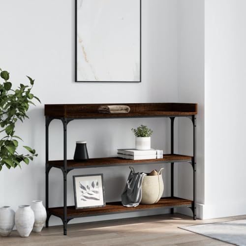 Buzaza Konsolentisch mit Ablagen Braun Eichen-Optik 100x30x80 cm Flur MöBel Konsolentische FüRs Wohnzimmer Sideboard Flur Konsolenschrank Buzaza Konsolentisch mit Ablagen Braun Eichen-Optik 100x30x80 cm Flur MöBel Konsolentische FüRs Wohnzimmer Sideboard Flur Konsolenschrank von Buzaza