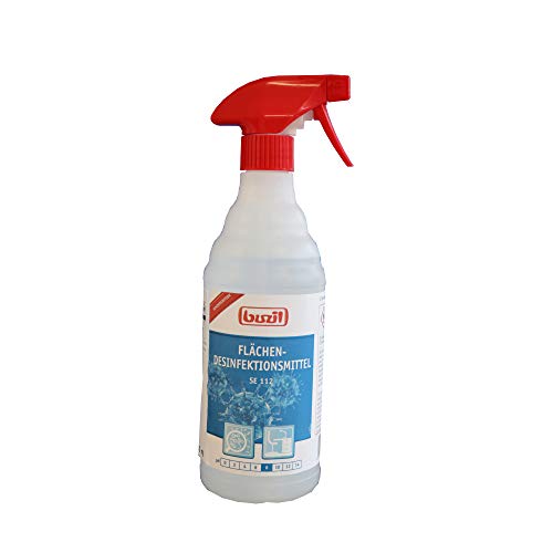 Buzil Desinfektionsreiniger Flächen SE 112 – parfümfrei, farblos, 600 ml = 1 Sprühflasche von Buzil