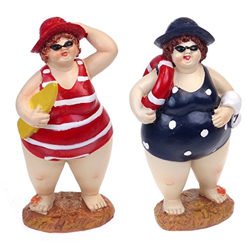 Großes & schönes Paar Fat Beach Belle Lady Schwimmer – Badezimmer-Ornamente – Humorvolles Bather-Paar – 17 cm Großes & schönes Paar Fat Beach Belle Lady Schwimmer – Badezimmer-Ornamente – Humorvolles Bather-Paar – 17 cm von Buzz