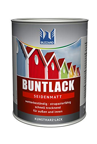 Buzzard Acryllack 2in1 Grundierung + Lack 750 ml/seidenmatt Farbe RAL 1015 (Hellelfenbein) von Buzzard