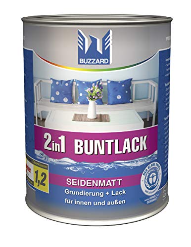 Buzzard Buntlack 750 ml/seidenmatt Farbe RAL 6002 (Laubgrün) von Buzzard