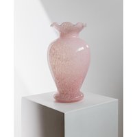Large Vintage Murano Glass Vase - Pink Dotted Design With Wavy Rim Mid Century Italy 1980S Gift Idea Unique, Elegant Table Decoration Large Vintage Murano Glass Vase - Pink Dotted Design With Wavy Rim Mid Century Italy 1980S Gift Idea Unique, Elegant Table Decoration von BuzziGang