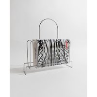 Vintage Chrome Magazine Rack Metal - Space Age Design 1970S Decorative Storage For Magazines & Books Retro Gift Idea Elegant von BuzziGang