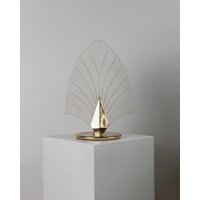 Vintage Murano Glass Table Lamp - Leaf Shaped With Gold Metal Base Italy 1980S Design Elegant Home Decor, Bedside Lamps, Gift Vintage Murano Glass Table Lamp - Leaf Shaped With Gold Metal Base Italy 1980S Design Elegant Home Decor, Bedside Lamps, Gift von BuzziGang