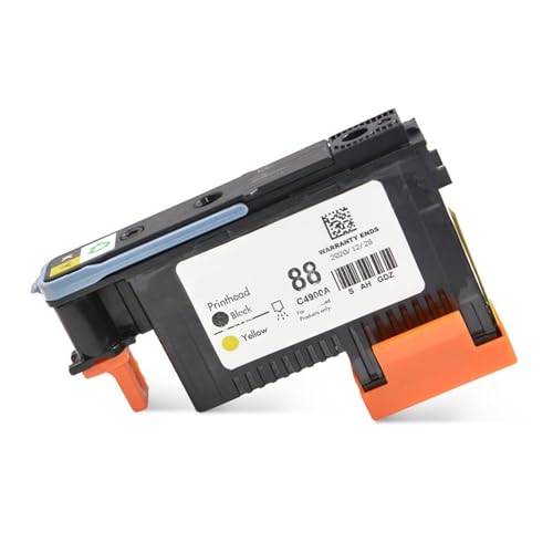 Druckkopf Tintenpatrone kompatibel for HP C9381A C9382A Düse 88 Druckkopf K8600 L7380 Druckkopf Drucker, Plotter, Druckerzubehör Druckkopf Ersatz Fotomaschine Druckerzubehör(Black/Yellow) von Bvhklxseb