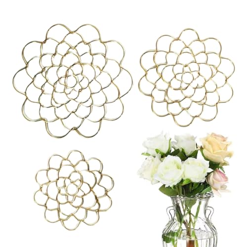 Bvizyelck 3 Stück Blumenstielhalter Blumenretter Stielhalter Blumenfrosch Draht Blumenarrangement Werkzeug Blumengitter Arranger Halter Blumen Runddraht Blumen Arrangement Werkzeug Für Vasen von Bvizyelck