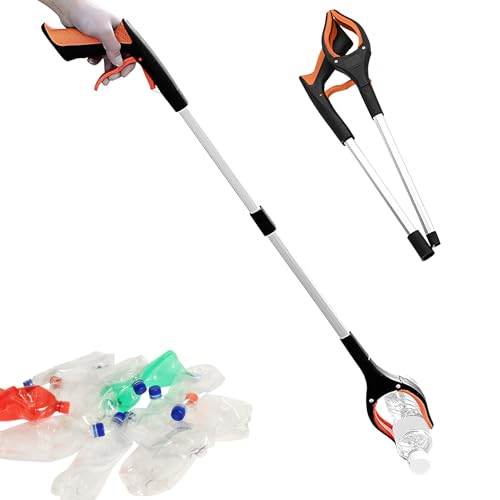 Bvizyelck 83cm Faltbare Greifer Aluminium Müllzange Greifzange Für Senioren Drehbar Müllgreifer Mit Langer Greifarm Greif Werkzeug Mit Magnetspitzen Handgreifer Für Die Müllabfuhr, Abfallsammlung von Bvizyelck