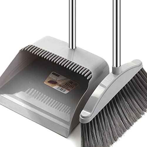 Bvizyelck Besen Und Kehrschaufel Set Mit Langem Stiel Besen Mit Stiel Aufrechter Kehrmaschine Und Kehrschaufel Combo Handfeger Und Schaufel Aufrechter Kehrset Für Die Reinigung Von Haus Küche Büro von Bvizyelck