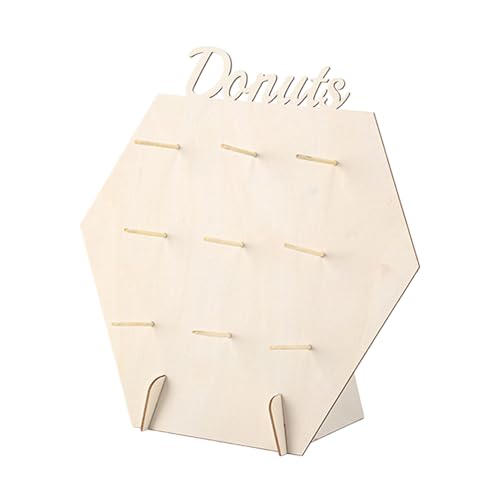 Bvizyelck Donut Halter Ständer Party | Holz 9-Fach Donut Ständer für Hochzeit - Wiederverwendbarer Für Catering Geburtstag Cafe Party,Weihnachten Geburtstag Events von Bvizyelck