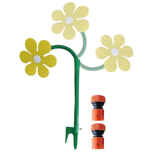 Bvizyelck Gänseblümchen Sprinkler | 360 Grad Drehender Bewässerungssprenkler - Lustiges Dekoratives Bewässerungswerkzeug Für Den Garten Den Kleinkinderspielplatz Die Hundekühlung Den Park Den Rasen von Bvizyelck