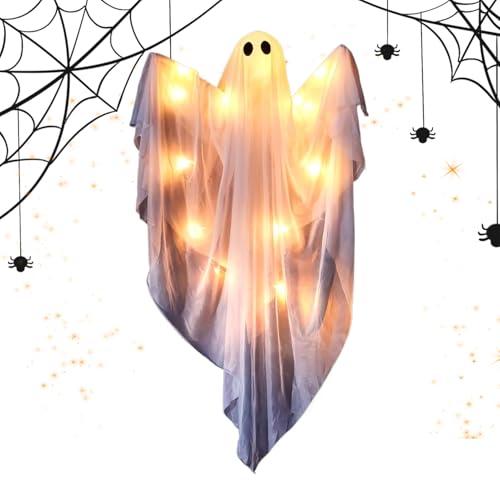 Bvizyelck Geist Deko | Halloween Geisterdekoration Beleuchtet | Leuchtende Figur Süß Gruselig Mit Sound Für Innen Außen Haus Fenster Terrassentür Nacht Party Bvizyelck Geist Deko | Halloween Geisterdekoration Beleuchtet | Leuchtende Figur Süß Gruselig Mit Sound Für Innen Außen Haus Fenster Terrassentür Nacht Party von Bvizyelck