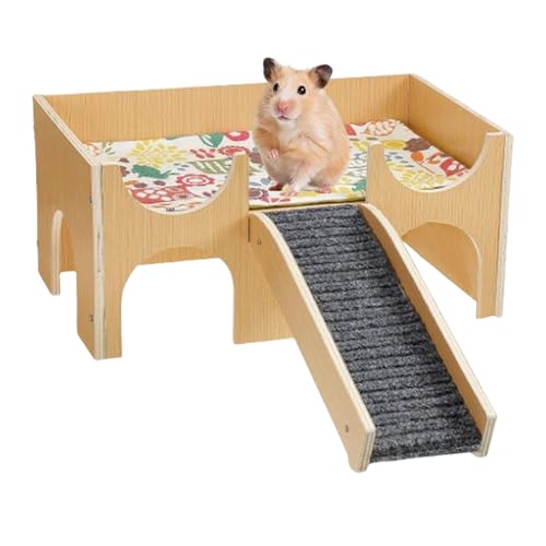 Bvizyelck Hamsterhöhlen, Holz Tiergehege Für Kleine Nager, Lebensraum Beschäftigungsmöglichkeit Mit Kletterleiter Für Hamster Meerschweinchen Und Kaninchen Bvizyelck Hamsterhöhlen, Holz Tiergehege Für Kleine Nager, Lebensraum Beschäftigungsmöglichkeit Mit Kletterleiter Für Hamster Meerschweinchen Und Kaninchen von Bvizyelck