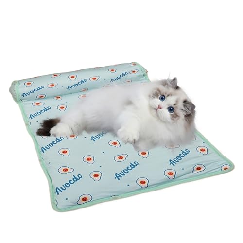 Bvizyelck Kühlbett Für Katzen/Hunde Selbstkühlend Hundekühlmatte & Katzenkühldecke Waschbare Atmungsaktive Katzen Kühlmatte Sommer Kühlkissen Für Haustiere Innen Outdoor Kühle Unterlage Für Hunde von Bvizyelck