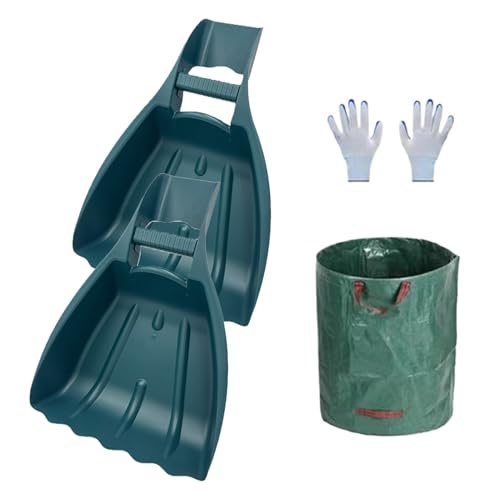 Bvizyelck Laubgreifer Handrechen - Werkzeug Zum Aufsammeln Von Gartenabfällen Und Müll | Ergonomisch Leichtes Schaufelwerkzeug Für Rasen Gartenreinigung von Bvizyelck