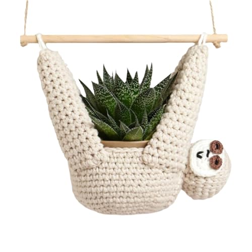 Bvizyelck Makramee Blumenampel Blumentopf Hängend Mit Pflanzenhänger Innen Pflanzkorb Hängender Blumentopfhalter Blumen Ampel Hängend Boho Pflanzenhänger Hängekorb Für Balkone Wanddekoration von Bvizyelck