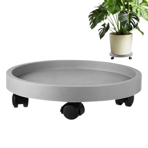 Bvizyelck Pflanzen Roller mit Rädern,Robuster Blumentopfroller - Wetterbeständige Gartenaccessoires, Bewegliche Blumentisch Untersetzer für Innenbereich von Bvizyelck