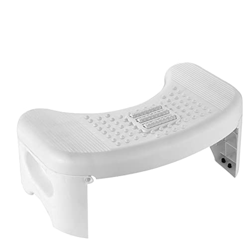 Bvizyelck Toilettenhocker 42×25×17cm Rutschfester Klohocker Klappbar Kackhocker Toilettenhocker WC Hocker Tritthocker Anti-Verstopfung Toilettenhocker Klappbar Badezimmer Hocker Für Erwachsene Kinder von Bvizyelck