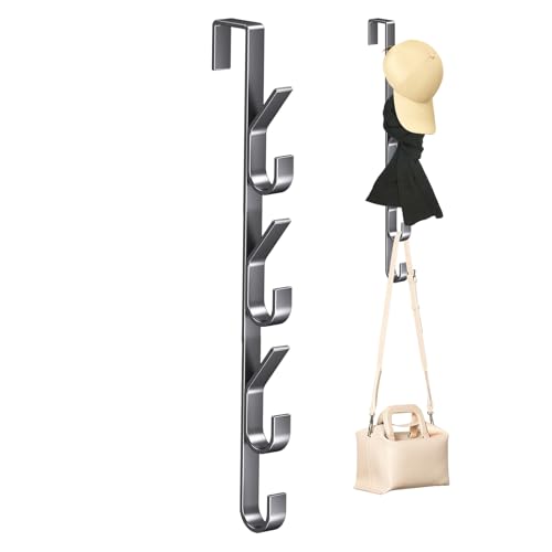 Bvizyelck Türgarderobe Stahl Türhaken Zum Einhängen Ohne Bohren Kleiderhaken Tür Handtuchhalter Für Mäntel Stabile Türhakenleiste Metall Türgarderobe Für Küche, Badezimmer, Schlafzimmer Bvizyelck Türgarderobe Stahl Türhaken Zum Einhängen Ohne Bohren Kleiderhaken Tür Handtuchhalter Für Mäntel Stabile Türhakenleiste Metall Türgarderobe Für Küche, Badezimmer, Schlafzimmer von Bvizyelck
