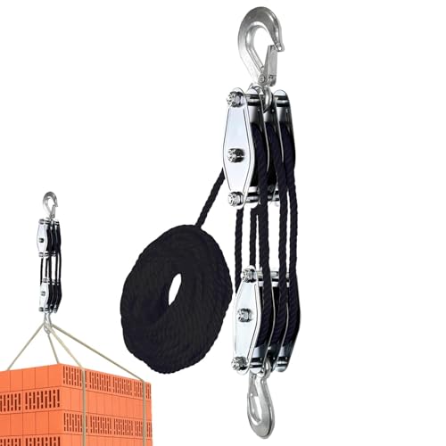 Flaschenzug Mit Seilbremse Seilratsche 2200 Pfund Arbeitslastblock Und Angelrolle System Flaschenzug Seilzug Mit Umlenkrolle Und Sicherungsringe Edelstahl Umlenkrolle Riemenscheibe Für Seile von Bvizyelck
