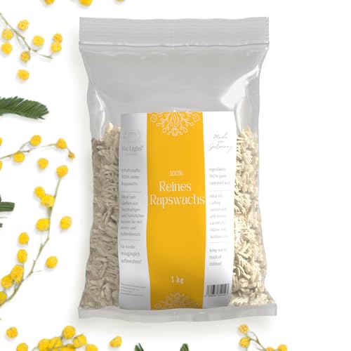 BW Lights - 100% reine Rapswachs Pastillen 1kg | Kerzenwachs zum gießen deiner eigenen DIY Kerzen | Nachhaltiges einfaches gießen | Mischbar mit Farben & Düften | Made in Germany BW Lights - 100% reine Rapswachs Pastillen 1kg | Kerzenwachs zum gießen deiner eigenen DIY Kerzen | Nachhaltiges einfaches gießen | Mischbar mit Farben & Düften | Made in Germany von BwLights