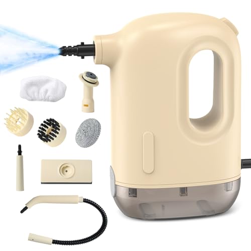 Dampfreiniger 1200W, Dampfreiniger Handgerät mit 8 Zubehörteilen, Dampfreiniger Boden, Handdampfreiniger mit 300 mL Tank, 3 Bar Dampfdruck, Steam Cleaner für Möbel, Teppiche, Badezimmer Dampfreiniger 1200W, Dampfreiniger Handgerät mit 8 Zubehörteilen, Dampfreiniger Boden, Handdampfreiniger mit 300 mL Tank, 3 Bar Dampfdruck, Steam Cleaner für Möbel, Teppiche, Badezimmer von Bwaliffury
