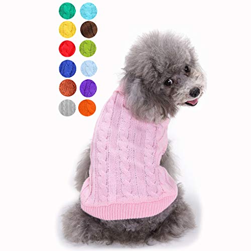 Kleiner Hundepullover, Warmer Haustierpullover, Katzenpullover Hund Sweatshirt Kleidung Mantel Bekleidung für kleine Hunde & Kätzchen von Bwealthest