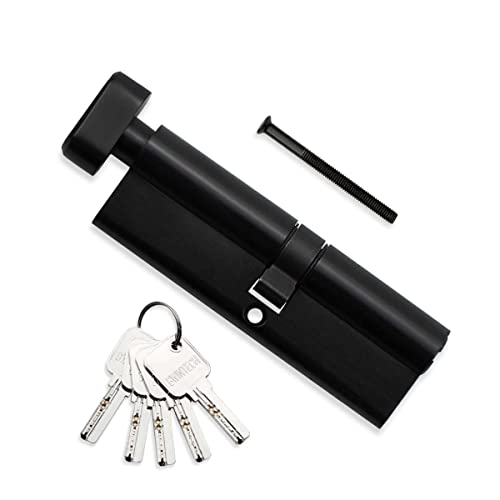 Bwintech 1 Stück 45/50Tmm Euro Messingzylinder, 95mm Knauf/Schlüsselzylinderschloss mit 5 horizontalen Messingschlüsseln,Anti Picking,Anti Bohr,Anti Snap,Anti Bumping, schwarze Oberfläche Bwintech 1 Stück 45/50Tmm Euro Messingzylinder, 95mm Knauf/Schlüsselzylinderschloss mit 5 horizontalen Messingschlüsseln,Anti Picking,Anti Bohr,Anti Snap,Anti Bumping, schwarze Oberfläche von Bwintech