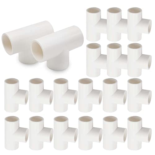 Bwintech 10 Pcs 32MM (1) 3-Wege T-Stück-Schlupf-Verbindungsstück PVC-U Fitting Ellbogen Kupplungs-Verbindungsstück Garten Wasser Rohrverbindung von Bwintech