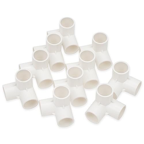 Bwintech 10 Pcs 32MM (1") 3 Way Kubisches Tee Steckverbinder PVC-U Fitting Ellenbogenkupplung Verbinder Garten Wasserrohrverbindung von Bwintech