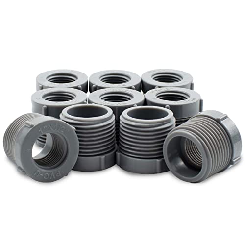 Bwintech 10 Stück schwarz 1/2" Innengewinde auf 3/4" Außengewinde PVC Sechskantbuchsenverbinder, geeignet für Ackerlandbewässerung, Grünpflanzenanbau und Wasserleitungsanschluss Bwintech 10 Stück schwarz 1/2" Innengewinde auf 3/4" Außengewinde PVC Sechskantbuchsenverbinder, geeignet für Ackerlandbewässerung, Grünpflanzenanbau und Wasserleitungsanschluss von Bwintech