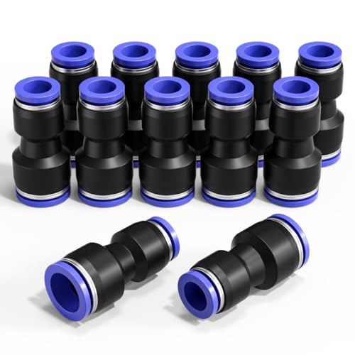 Bwintech 12 Pcs 12mm bis 16mm pneumatische gerade Verringerung Push to Connect Adapter Quick Release Reducer Fittings(PG12-16) von Bwintech