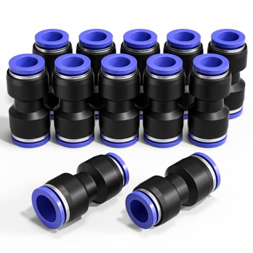 Bwintech 12 Pcs 14mm bis 16mm pneumatische gerade Verringerung Push to Connect Adapter Quick Release Reducer Fittings(PG14-16) von Bwintech