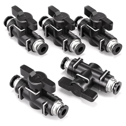 Bwintech 2 Stück 10mm Pneumatik-Kugelhahn Push-to-Connect Verschraubungen BUC Luftdurchfluss-Regelventil mit geradem Schnellanschluss für Luftschlauchverschraubungen Bwintech 2 Stück 10mm Pneumatik-Kugelhahn Push-to-Connect Verschraubungen BUC Luftdurchfluss-Regelventil mit geradem Schnellanschluss für Luftschlauchverschraubungen von Bwintech