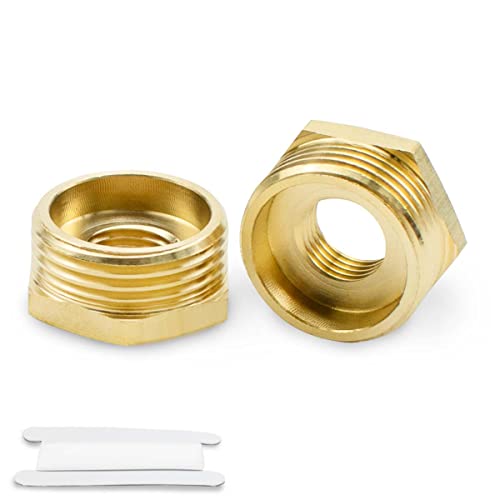 Bwintech 2 Stück 1/2" Innengewinde auf 1" Außengewinde BSP Gewinde Messing Sechskantbuchsen Reduzierverbinder für die Umwandlung von Rohrverbindungen Bwintech 2 Stück 1/2" Innengewinde auf 1" Außengewinde BSP Gewinde Messing Sechskantbuchsen Reduzierverbinder für die Umwandlung von Rohrverbindungen von Bwintech