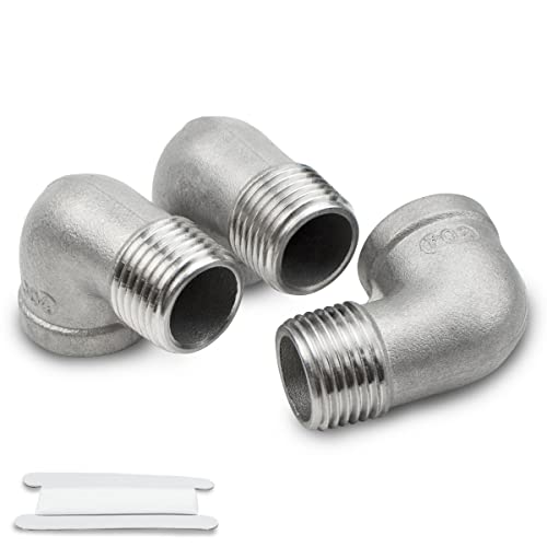 Bwintech 3 Pcs 90 Grad 1/4" Innengewinde zu 1/4" Außengewinde BSP Gewinde Edelstahl 304 Ellenbogen Verbindungsstück Rohrverschraubung für Rohrverbindungs-Umwandlung Bwintech 3 Pcs 90 Grad 1/4" Innengewinde zu 1/4" Außengewinde BSP Gewinde Edelstahl 304 Ellenbogen Verbindungsstück Rohrverschraubung für Rohrverbindungs-Umwandlung von Bwintech