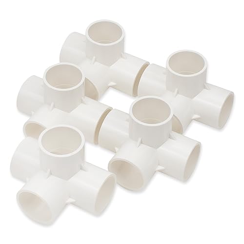 Bwintech 5 Pcs 40MM (1-1/4") 4 Way Kubisches Tee Steckverbinder PVC-U Fitting Ellenbogenkupplung Verbinder Garten Wasserrohrverbindung von Bwintech