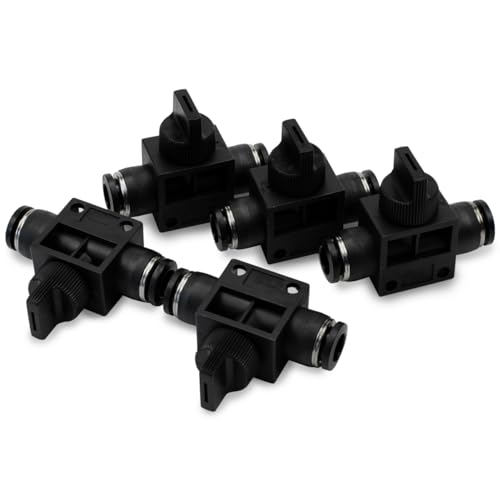 Bwintech 5 Pcs 4mm Schlauch AD Luftstrom Kontrolle Kugelhahn Push zu verbinden gerade pneumatische Union Fitting von Bwintech