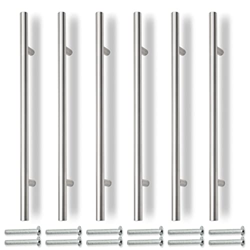 Bwintech 6 Pcs 300MM (192MM Loch Center) gebürstetes Nickel Schrank Pull Griffe Küche T Bar Griffe, Edelstahl, Ideal für Schrank, Schublade, Schrank von Bwintech