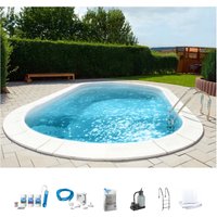 my POOL BWT Ovalpool "PREMIUM mit sandfarbener Innenfolie", (Komplett-Set, 7 tlg.), Höhe 120 cm, in verschiedenen Größen von My Pool Bwt