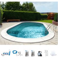 my POOL BWT Ovalpool "PREMIUM mit grauer Innenfolie", (Komplett-Set, 7 tlg.), Höhe 150 cm, in verschiedenen Größen von My Pool Bwt