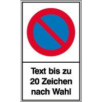 SafetyMarking® Halteverbotsschild, eingeschränkt, Text nach Wunsch, Alu geprägt von SafetyMarking®