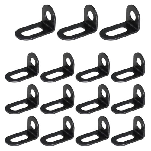 Bxian 15 x schwarze, verstellbare, robuste Regalhalterungen, 18 x 18 x 30 mm, L-Form, Metall-Eckstrebe, Tisch-/Stuhlverstärkung, Verbindungsstück für die Reparatur von Schrankschubladen, Holzmöbeln Bxian 15 x schwarze, verstellbare, robuste Regalhalterungen, 18 x 18 x 30 mm, L-Form, Metall-Eckstrebe, Tisch-/Stuhlverstärkung, Verbindungsstück für die Reparatur von Schrankschubladen, Holzmöbeln von Bxian