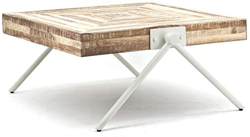 By-Boo Modern Loft Tisch Couchtisch Wohnzimmertisch Nachttisch Beistelltische Satztische Holz Sofatisch Kaffeetisch Ablagetisch (80x80x43) von By-Boo