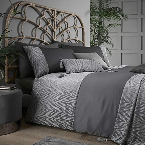 By Caprice Home Zsa Bettbezug-Set mit Tiermotiven, Slate, Einzelbett von By Caprice Home