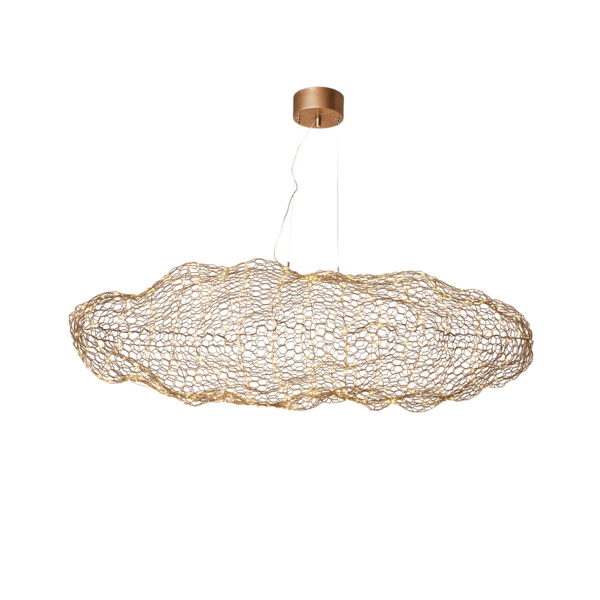 By Rydens Hayden LED Hängeleuchte gold 1360lm >80 Ra 2700K warmweiss dimmbar 40x76x27cm von By Rydens