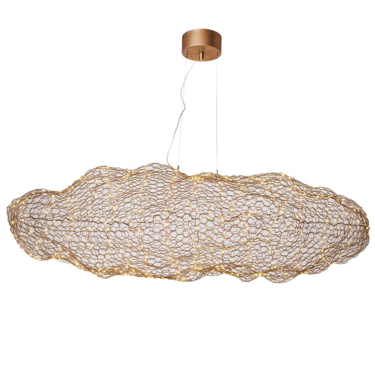 By Rydens Hayden LED Hängeleuchte gold 1900lm >80 Ra 2700K warmweiss dimmbar 50x115x37cm von By Rydens