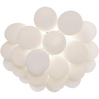 Deckenlampe Glas Metall 50 cm breit Weiß matt G9 Modern von By Rydéns
